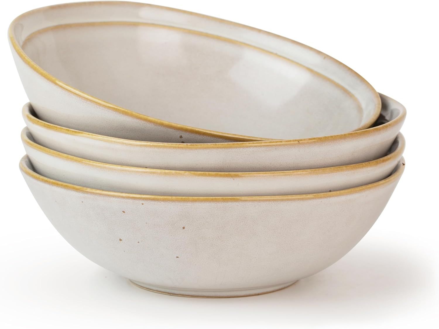 famiware Pasta Bowls Set of 4, 42oz Deep Salad Bowls for Eating - Aegean Stoneware Large Soup Bow... | Amazon (US)