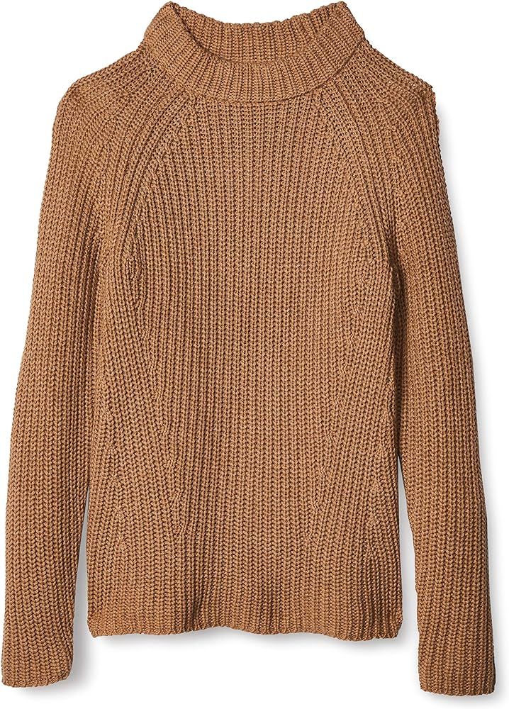 Amazon.com: Amazon Brand - Goodthreads Women's Relaxed Fit Cotton Shaker Stitch Mock Neck Sweater... | Amazon (US)