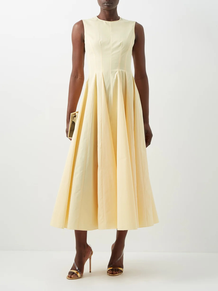 Chelsea flared cotton-poplin midi dress | Emilia Wickstead | Matches (UK)