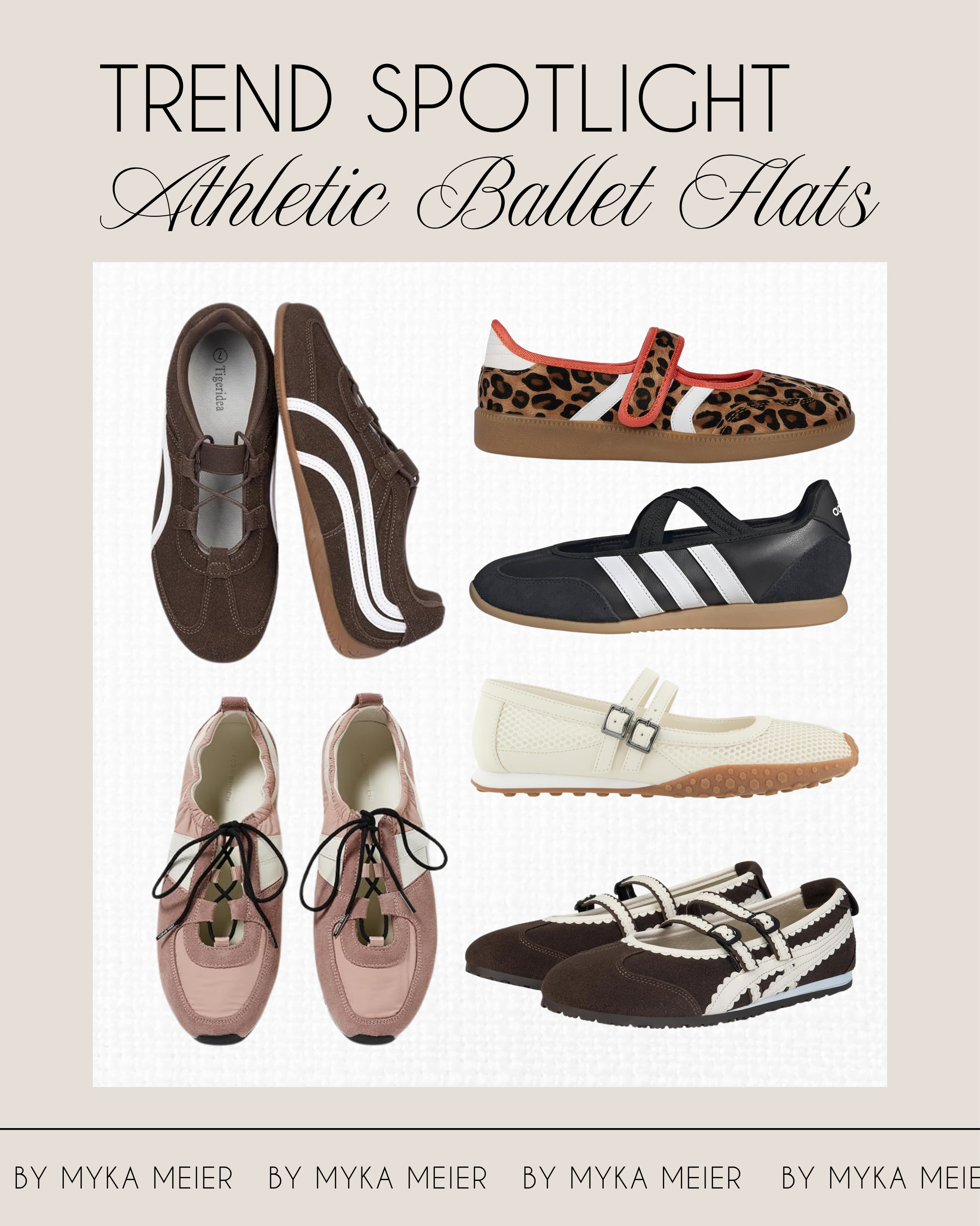 Athletic ballet flats! 🩰 The sneaker trend gets a feminine update this season, trading laces for mary jane straps and buckles while keeping that same effortless, sporty edge. Leopard, blush, and classic black and white make this one easy to wear with everything from denim to a skirt. 

 #LTKSeasonal #LTKActive #LTKU