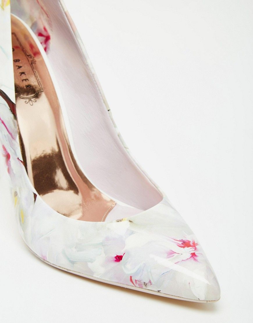 Ted Baker Savenniers Floral Print Leather Court Shoes | ASOS UK