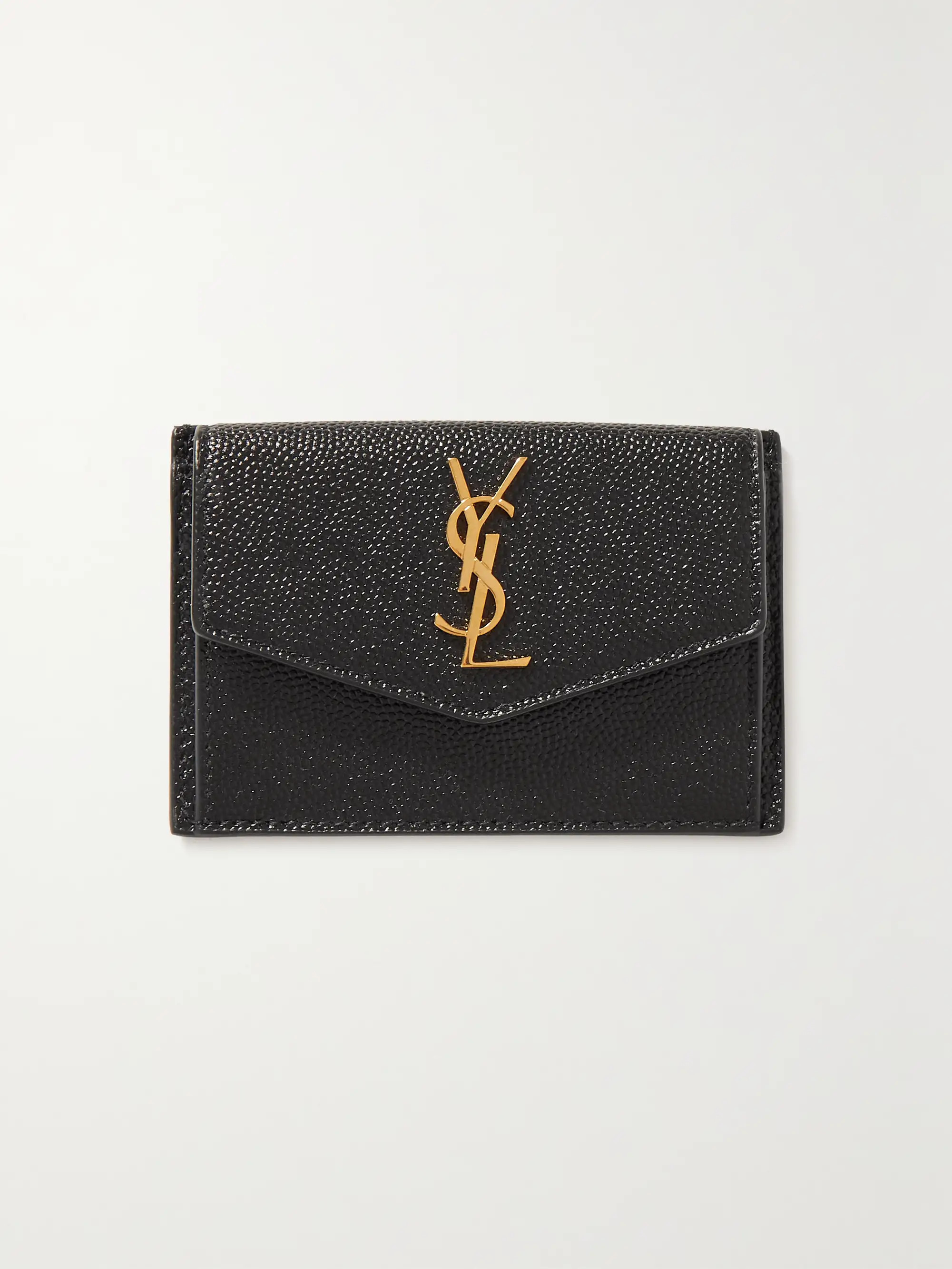 Black Uptown textured-leather cardholder | SAINT LAURENT | NET-A-PORTER | NET-A-PORTER (US)
