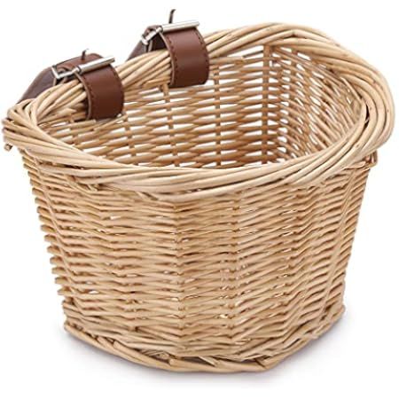 ZUKKA Bike Basket,Front Handlebar Storage Basket for Adult and Kids,Hand Woven/Waterproof/Adjustable | Amazon (US)