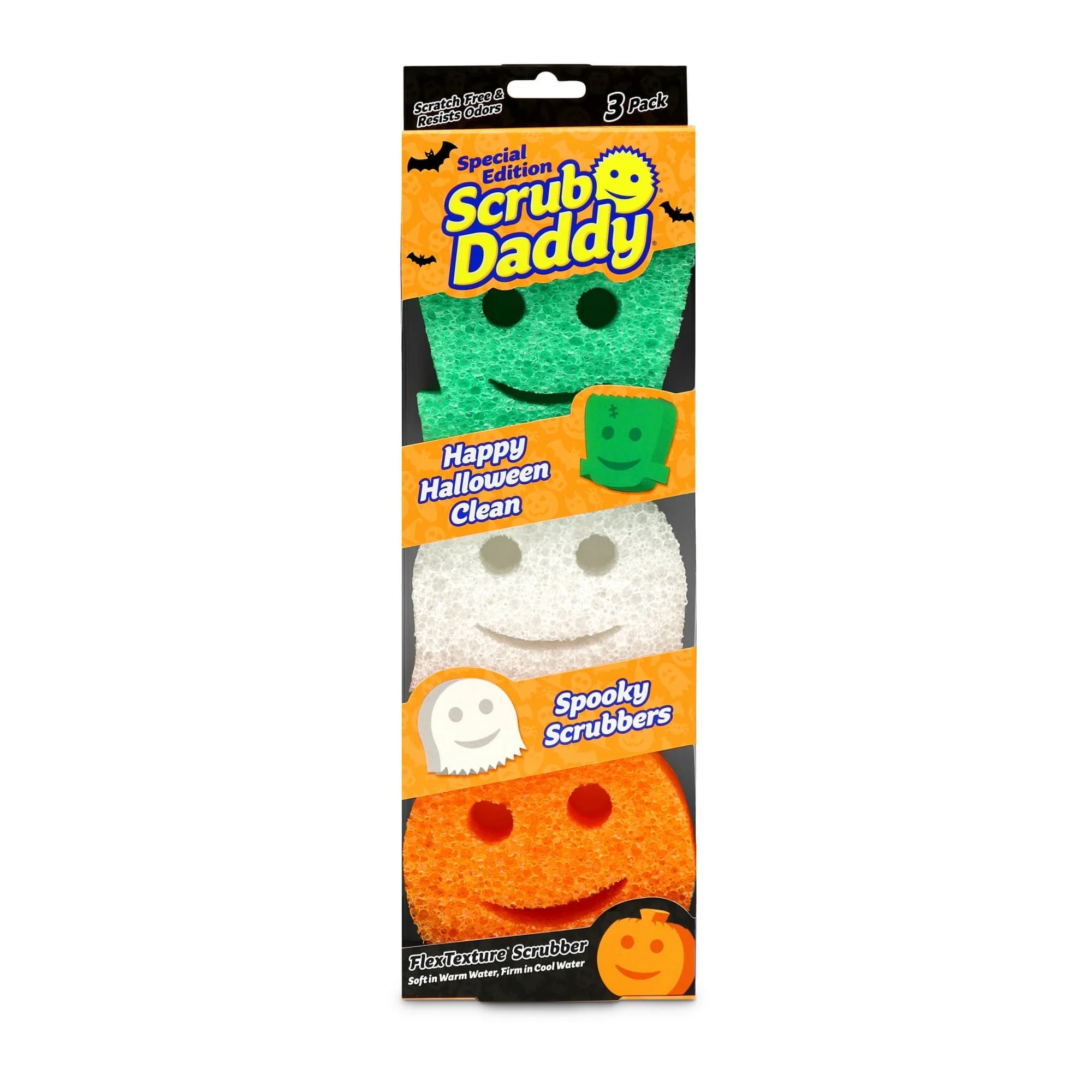 Scrub Daddy Special Edition Halloween Shapes Non-Scratch Cleaning Sponges, 3 Count - Walmart.com | Walmart (US)