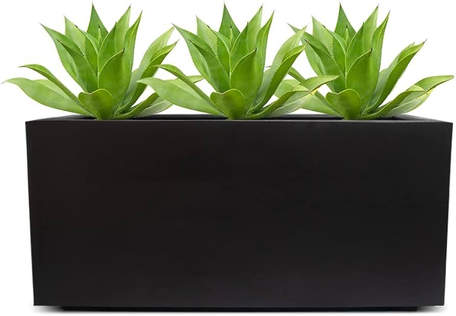 Elly Décor Plastic Rectangular Planter 26x13x11 in. Pot Rectangular Design Decorative for Indoor... | Amazon (US)