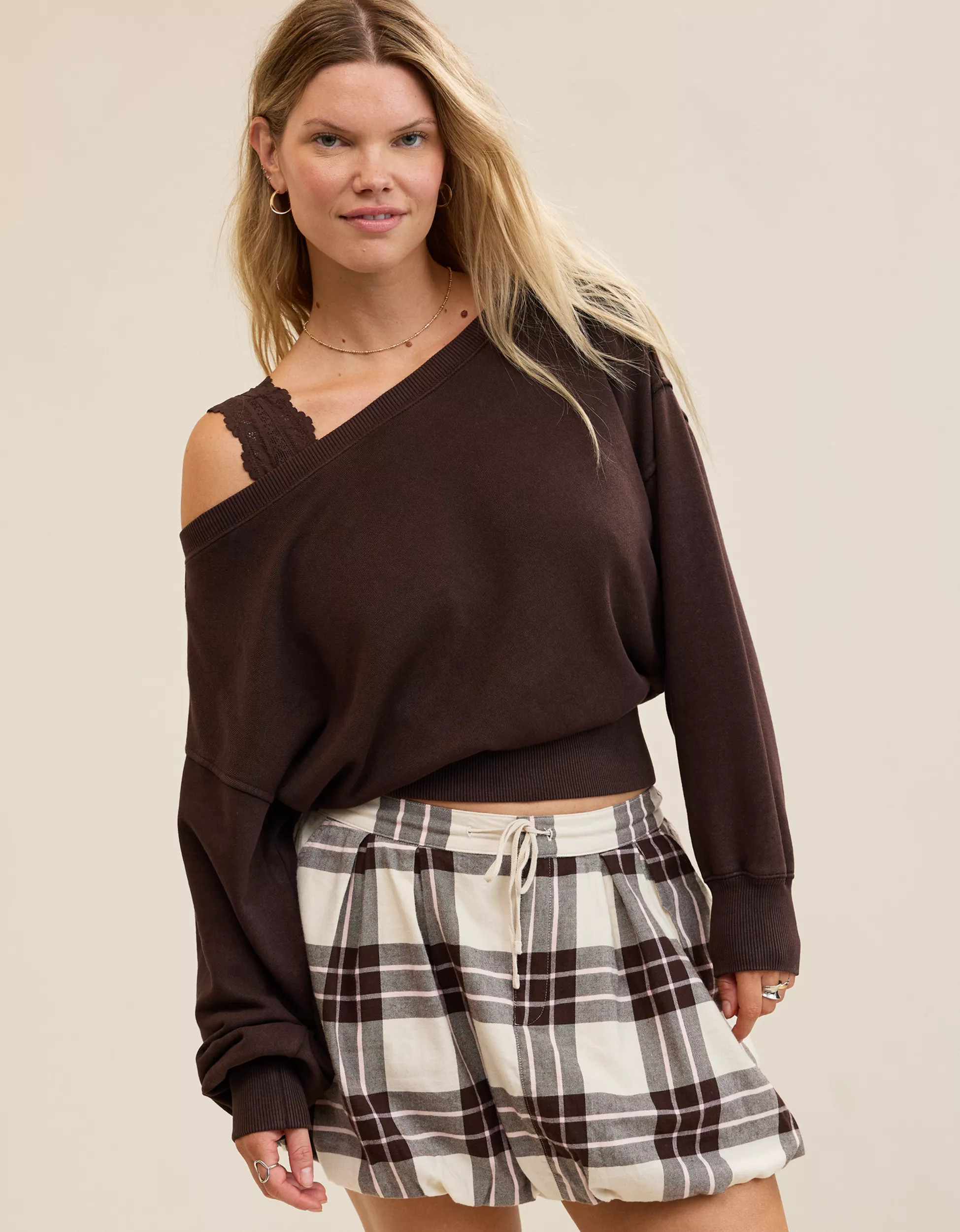 Aerie Off The Shoulder Sweatshirt | American Eagle Outfitters (US & CA)