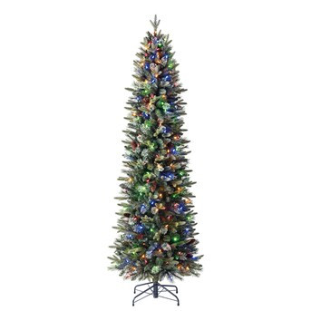 Holiday Living 7-ft Hayden Pine Pre-lit Pencil Artificial Christmas Tree with LED Lights | Lowe's
