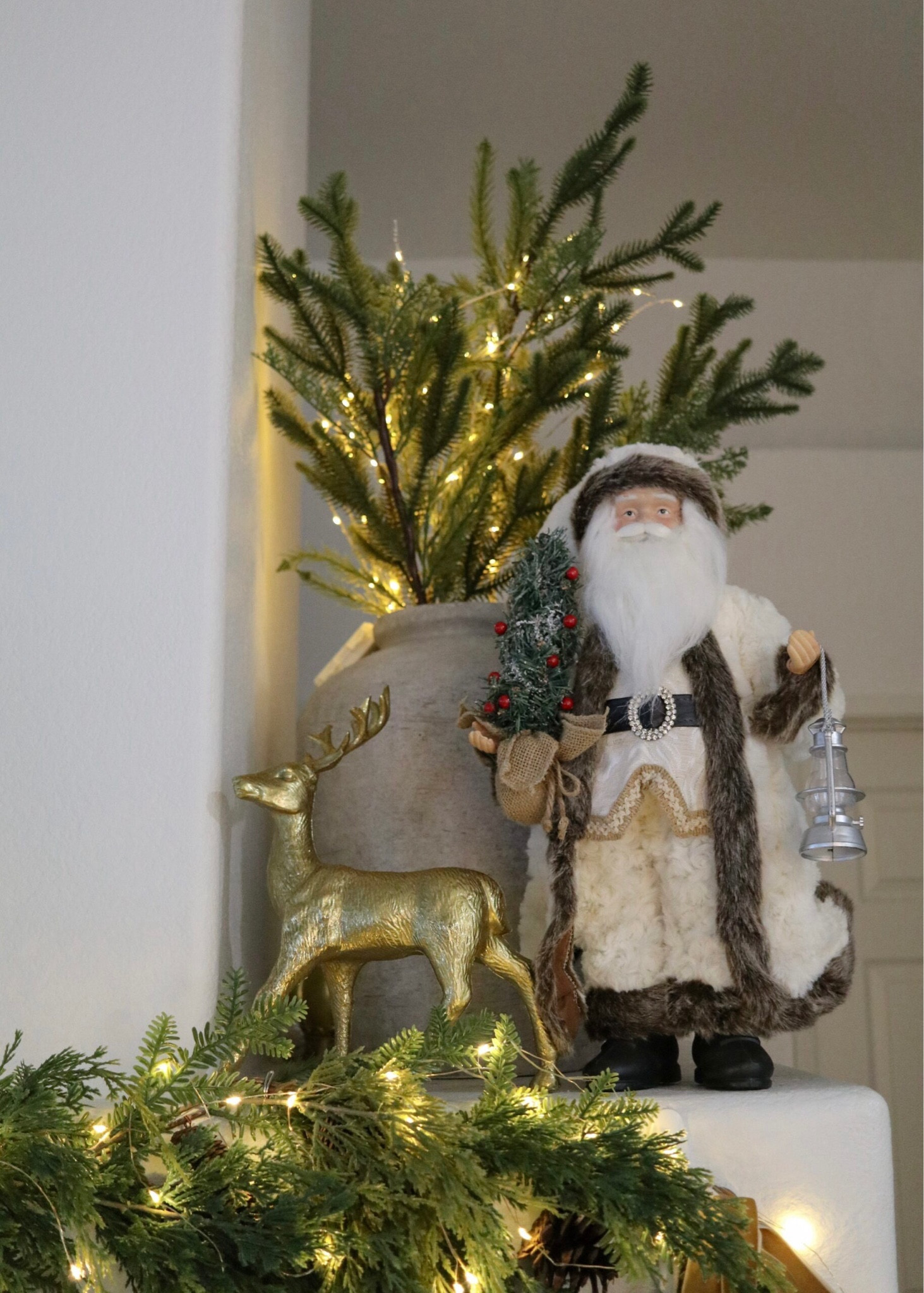 festive decor santa figurine, gold reindeer decorative figurine

#LTKHoliday #LTKfindsunder50 #LTKhome