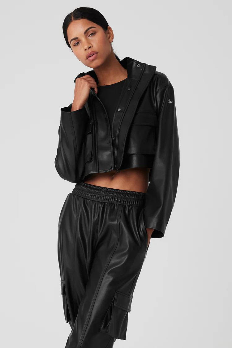Faux Leather Power Hour Jacket | Alo Yoga (US)