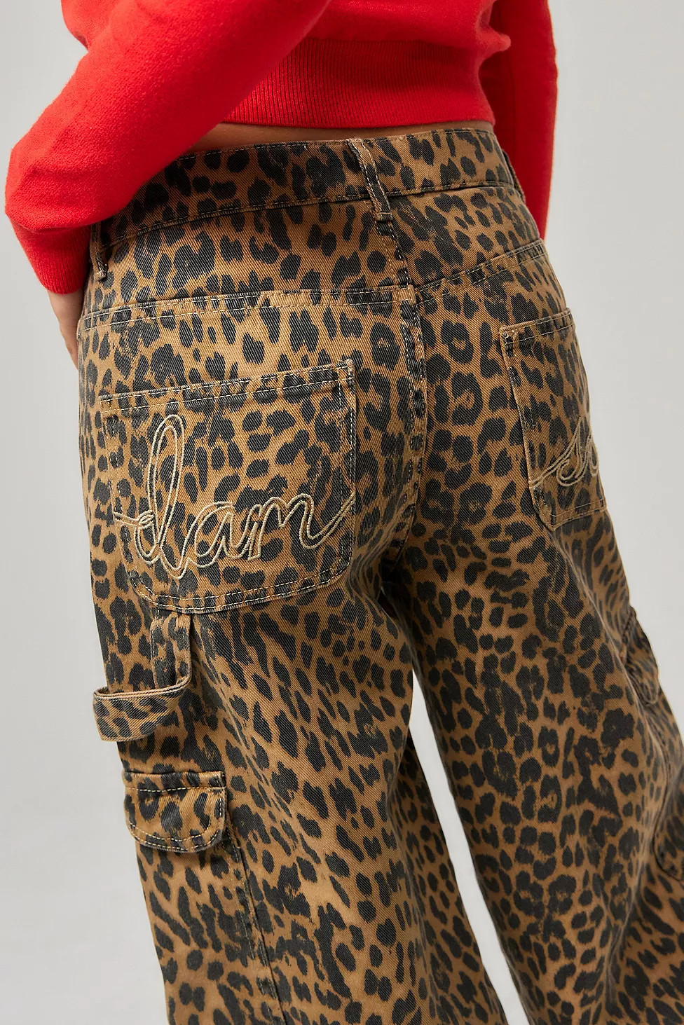 Damson Madder Leopard Print Cargo Jeans | Urban Outfitters (EU)