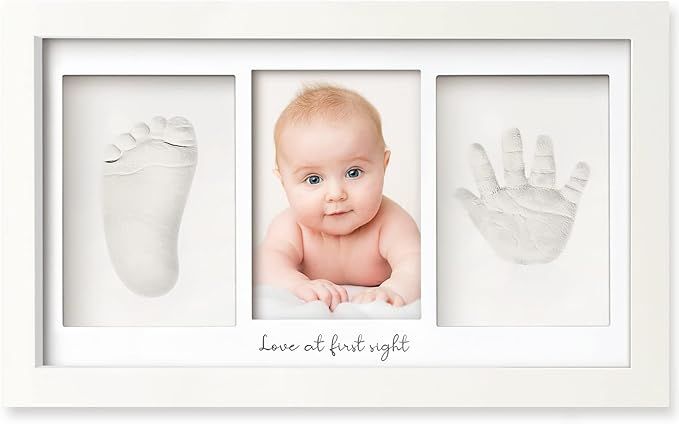 Baby Hand and Footprint Kit - Newborn Keepsake Frame, Personalized Nursery Decor, Baby Shower Gif... | Amazon (US)