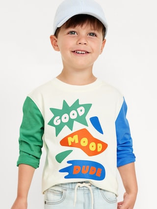 Oversized Long-Sleeve Graphic T-Shirt for Toddler Boys | Old Navy (US)