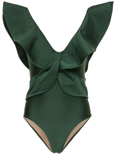 Johanna Ortiz - The ocean song lycra one piece swimsuit - Green | Luisaviaroma | Luisaviaroma
