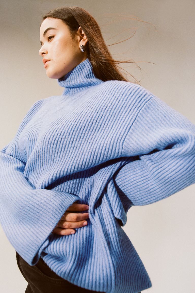 Rib-knit Mock Turtleneck Sweater | H&M (US + CA)
