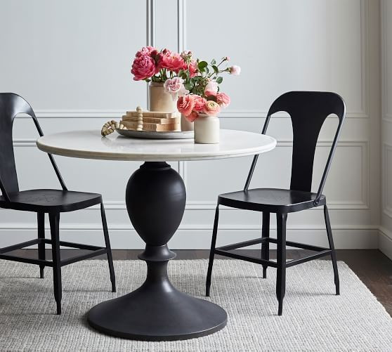 Chapman Round Marble Dining Table | Pottery Barn (US)