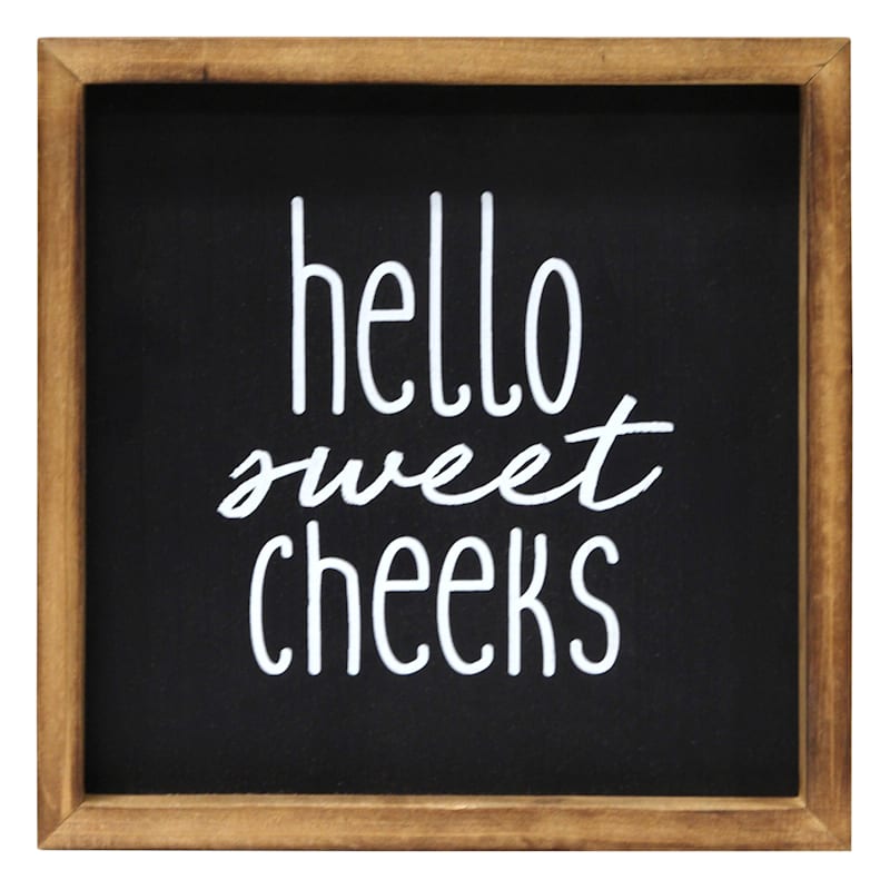 Hello Sweet Cheeks Framed Wall Sign, 10" | At Home