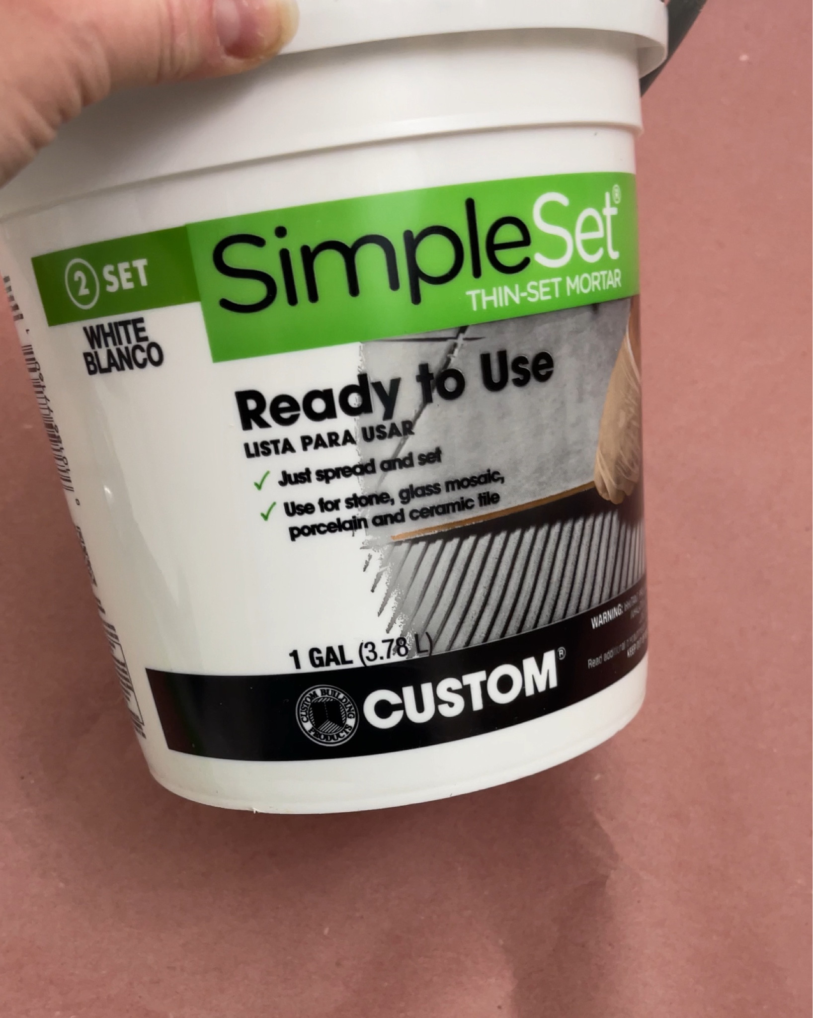 The mortar I use for tiling.
It’s premixed and ready to go! 
I am also linking my trowel.

#LTKfindsunder50 #LTKhome