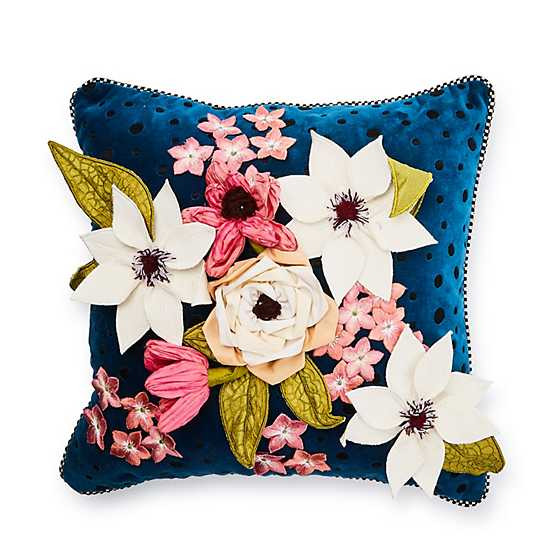 Fairy Tale Floral Throw Pillow | MacKenzie-Childs