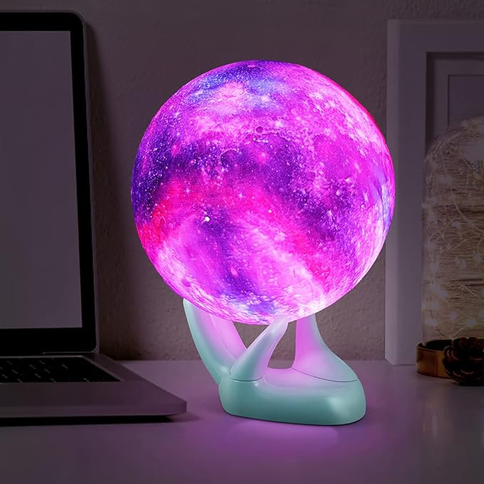 16TUYOUTU 16 Colors Moon Lamp,Lava Lamp,Moon Night Lights for Kids,Galaxy Lamp,3D Moon Lights for... | Amazon (US)