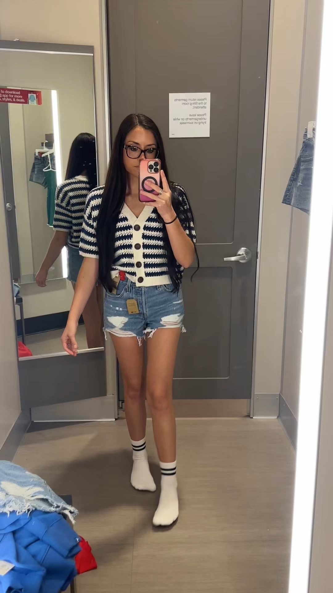 These Levi shorts are my new favorite pair ! Wearing a 25 - I’m 5’3 for reference. And this crochet sweater is so versatile, you could wear it casually like I am here or easily wear tailored pants for a workwear / professional look ! 

Target finds, summer outfit, 4th of July, summer travel, vacation outfits 

#LTKStyleTip #LTKFindsUnder50 #LTKSummerEdit