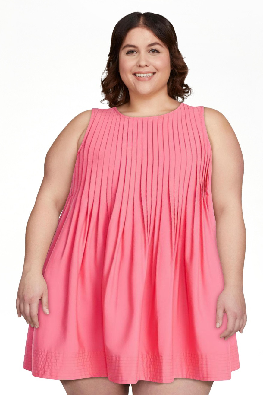 Free Assembly Women's Sleeveless Pleated Mini Dress, Sizes XS-XXL | Walmart (US)