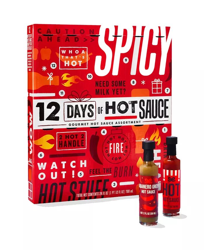 Holiday 12 Days of Hot Sauce Gift Box Assortment, 12 Piece | Macy's