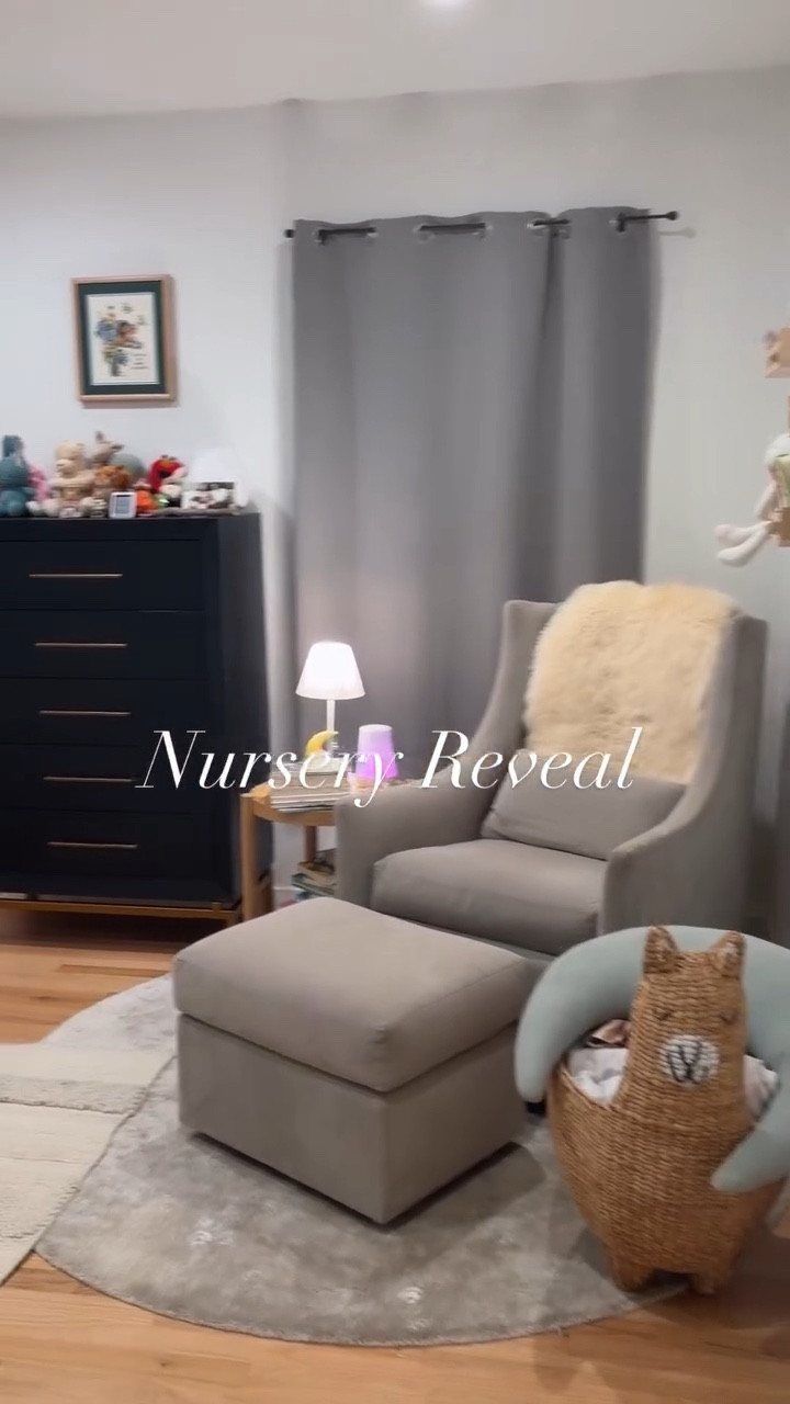 Throw back to last year when I put together my youngest daughter’s nursery after we moved house 🏡🤍
I didn’t want to spend loads on it as they grow out of it so fast, but also wanted a cute and cosy space for her and I whilst she’s a baby 🧸✨
I’m sharing some of my other creative outlets besides acting, as obviously having my kids has been a huge part of my life and I truly get so much quiet enjoyment from doing stuff like this ✨
What do you think?  I’m going to change the curtains soon 😄 What colour? 

Hope you like the song…I’m all into non-annoying folky nursery rhymes with non-annoying voices 😁

Rocking chair and foot rest @westelm
Circle Rug @westelm
Other Rug @ikea
Drawers @wayfair

#LTKHome #LTKBaby #LTKmomlife