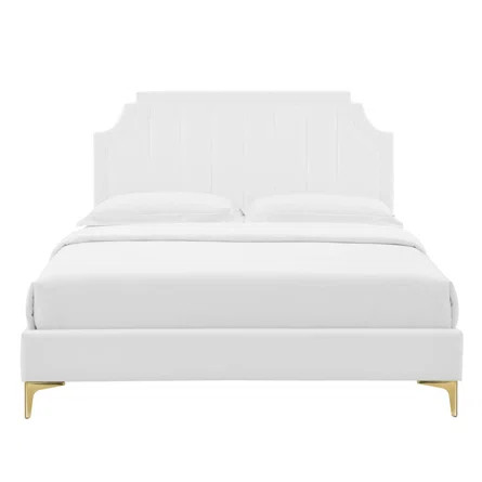 Sienna Performance Velvet Platform Bed | Wayfair North America
