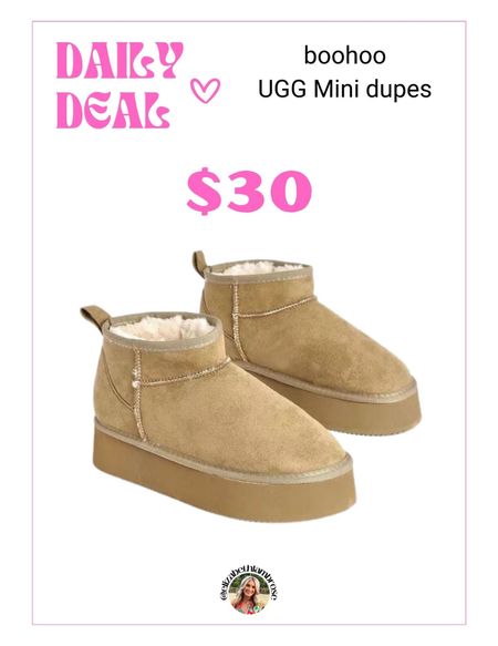 look what I found!
The cutest UGG dupes from boo-hoo !!
These boots are under $30! you seriously can’t beat that!
They have tons of sizes, so hurry and grab them while they are in stock!!

#Boots  #Dupe #UGG #UGGDupe #MiniBoots #PlatformBoots #Winter #Christmas #GiftGuide