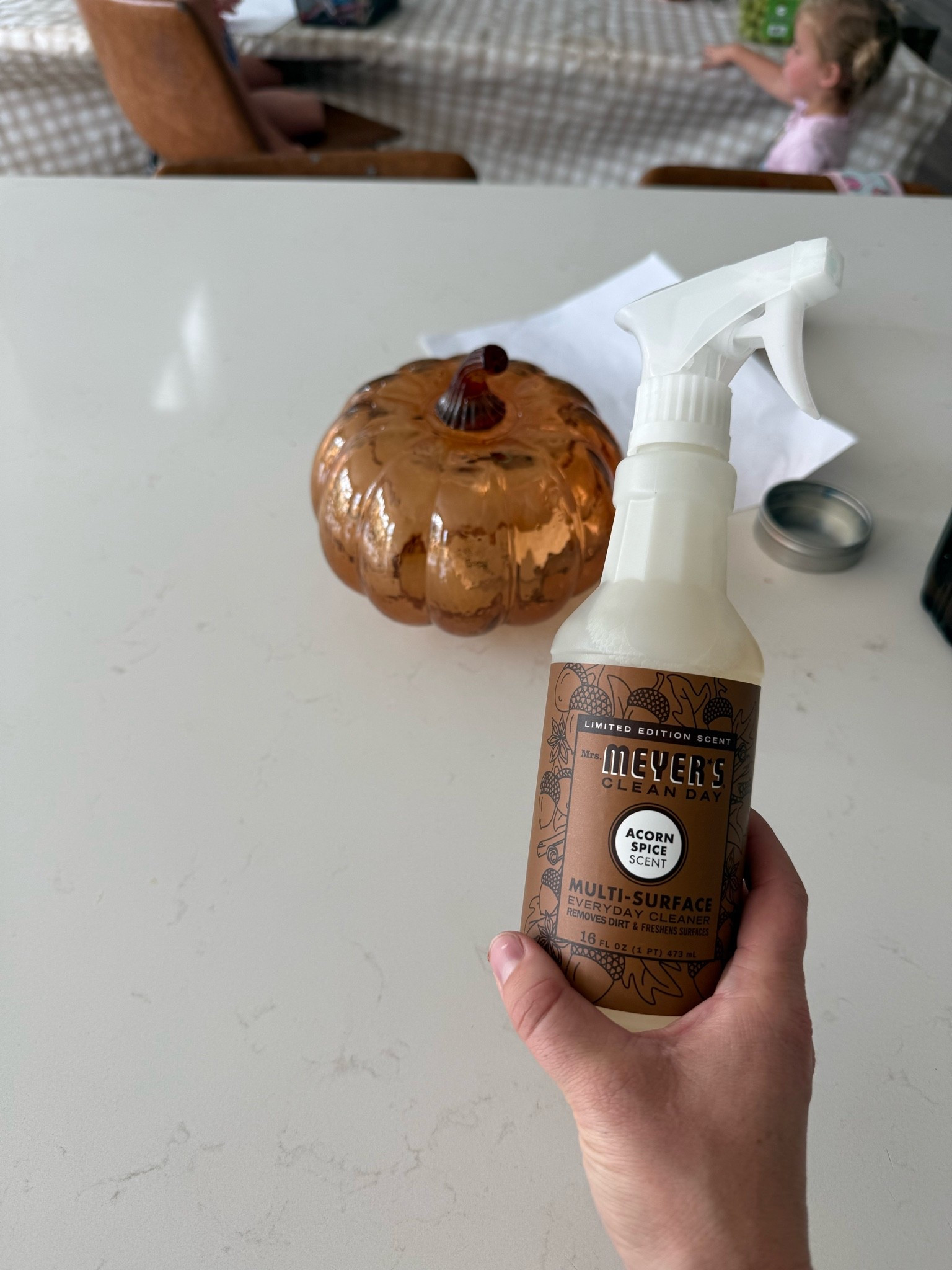 I don’t like a lot of fall smells. They’re too strong or too sweet for me. But, I gave this counter spray a go and I’m digging the slight fall smell in leaves in the air!

#LTKmomlife #LTKHome #LTKSeasonal