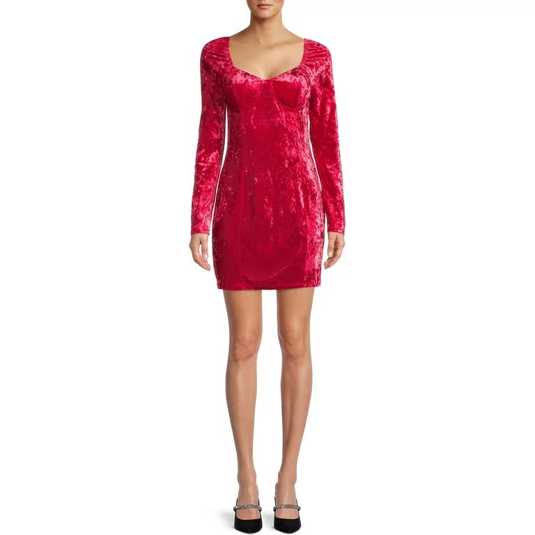 Madden NYC Junior's Velvet Corset Bodycon Dress | Walmart (US)