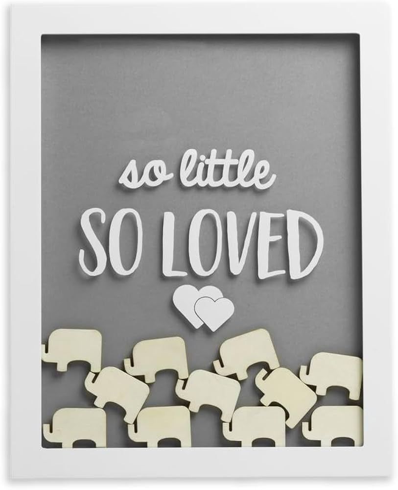 Pearhead Elephant Token Frame, Little Wishes Signature Baby Shower Guestbook Alternative, Pregnan... | Amazon (US)
