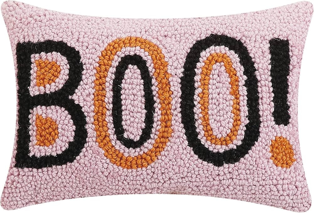 Peking Handicraft Boo Halloween Polyfill Hook Throw Pillow, 12-inch Square, Wool and Poly Velvet,... | Amazon (US)