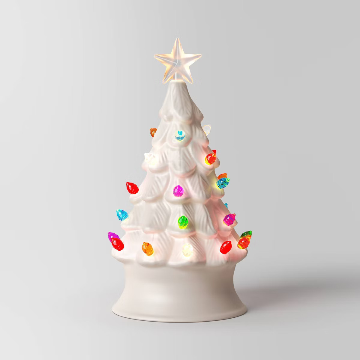 6.875" Battery Operated Lit Ceramic Christmas Tree White - Wondershop™ | Target