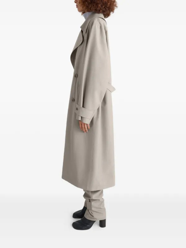 LEMAIRE double-breasted Belted Trench Coat | Neutrals | FARFETCH UK | Farfetch Global