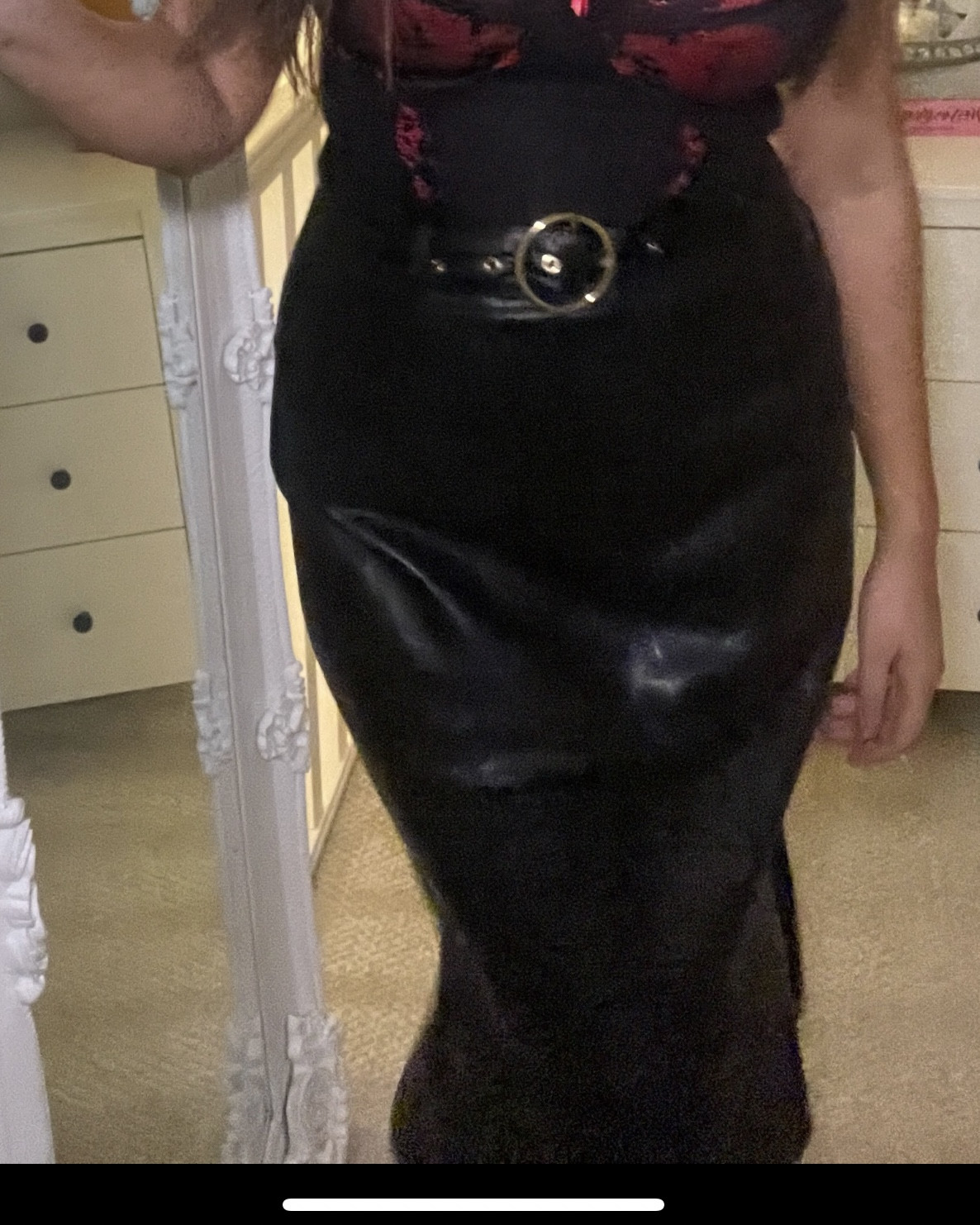 Stunning leather midi frill skirt 

#LTKstyletip #LTKmidsize