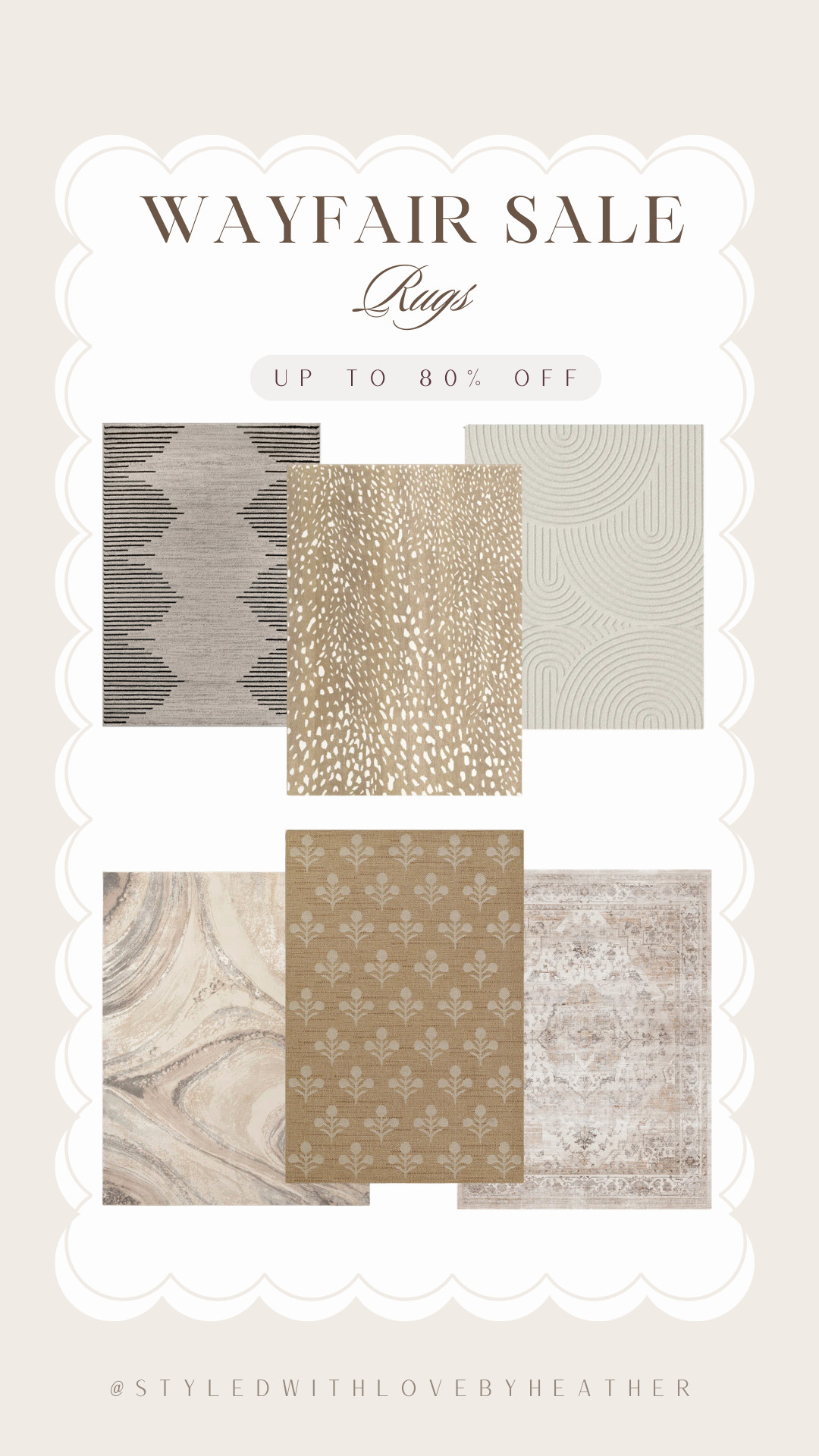 WAY DAY is HERE 🤍 @wayfair

up to 80% off rugs + FREE shipping — the perfect time to upgrade your space without the splurge

neutral, timeless, and designer-looking finds I’m obsessed with

sale ends TOMORROW so don’t wait 👀

all linked now on my LTK — follow me for more home recos!

 

 #LTKstorytime #LTKHome #LTKSaleAlert