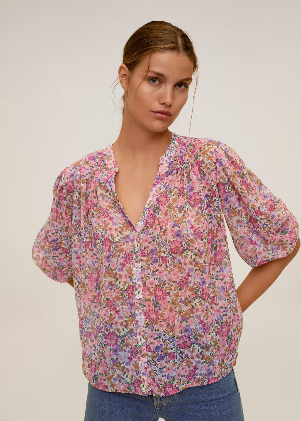 Floral print blouse | MANGO (US)