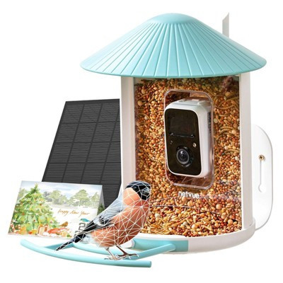 Birdfy 12" Feeder Connected with FHD Camera Blue/White | Target