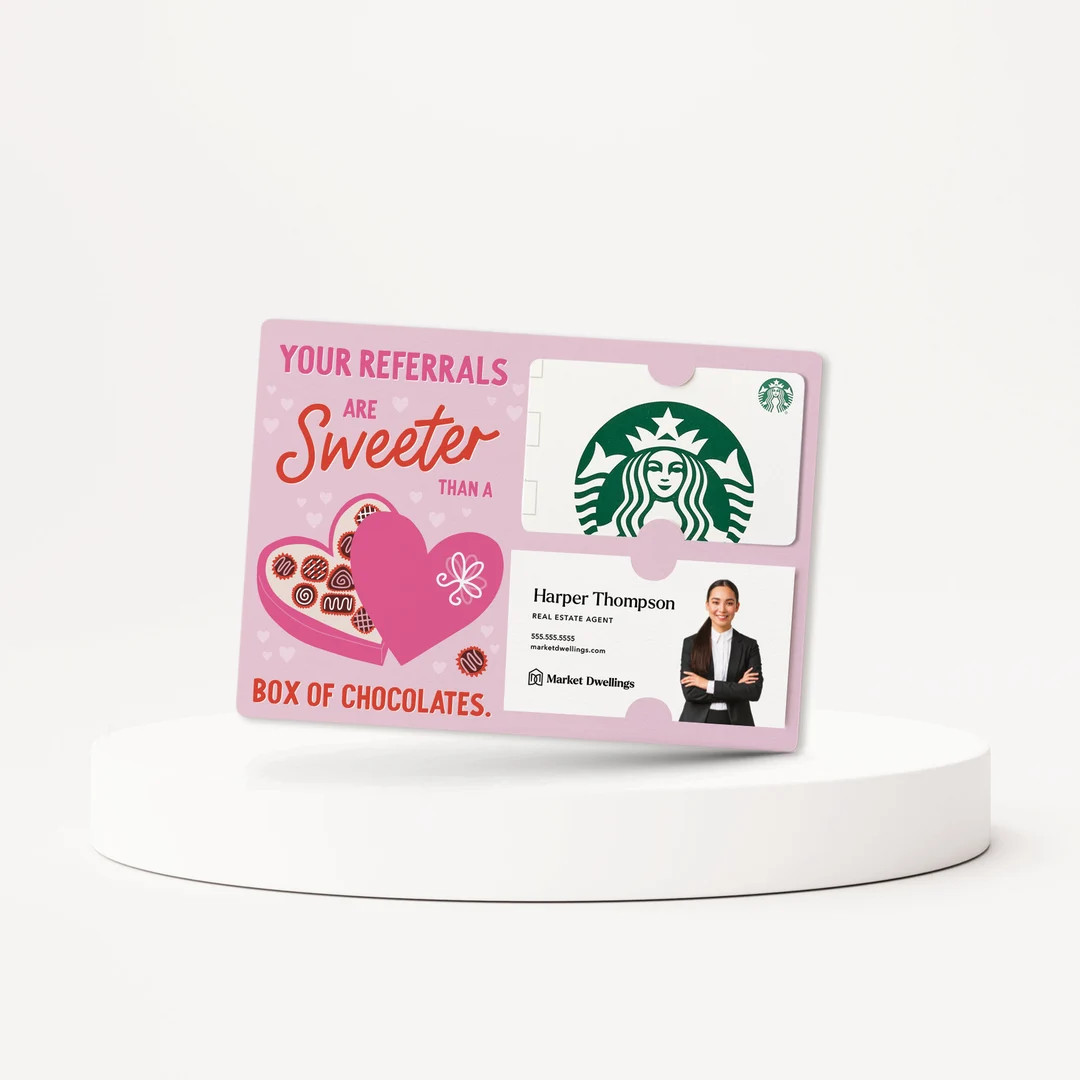 Set of Your Referrals Are Sweeter Than A Box of Chocolates Mailers Envelopes Included Valentine's... | Etsy (US)