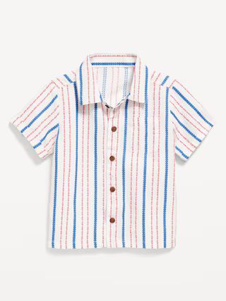 Printed Textured Pocket Shirt for Toddler Boys | Old Navy (US)