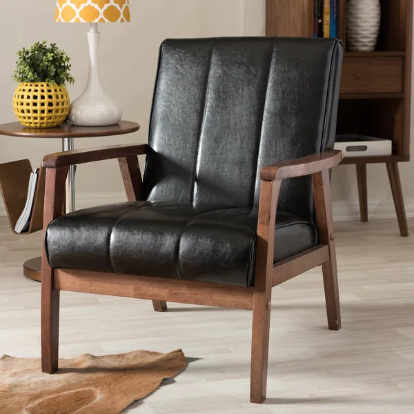 Alonah Vegan Leather Armchair | Wayfair North America