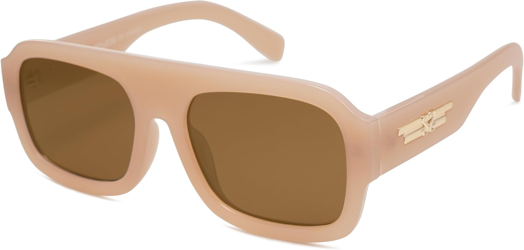 SOJOS Trendy Square Aviator Sunglasses for Womens Mens Polarized Flat Top Designer Inspired UV400... | Amazon (US)