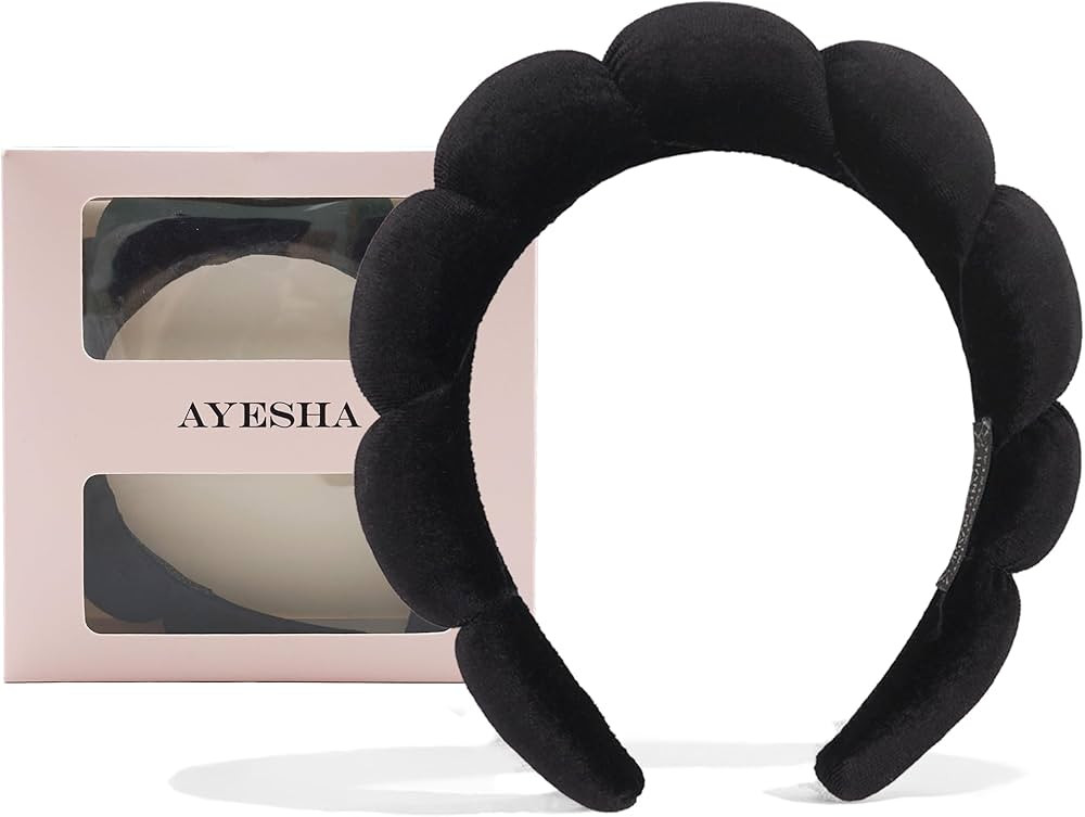 Ayesha Spa Headband for Women Sponge Headband for Washing Face Clouds Soft Hairband Makeup Headba... | Amazon (US)