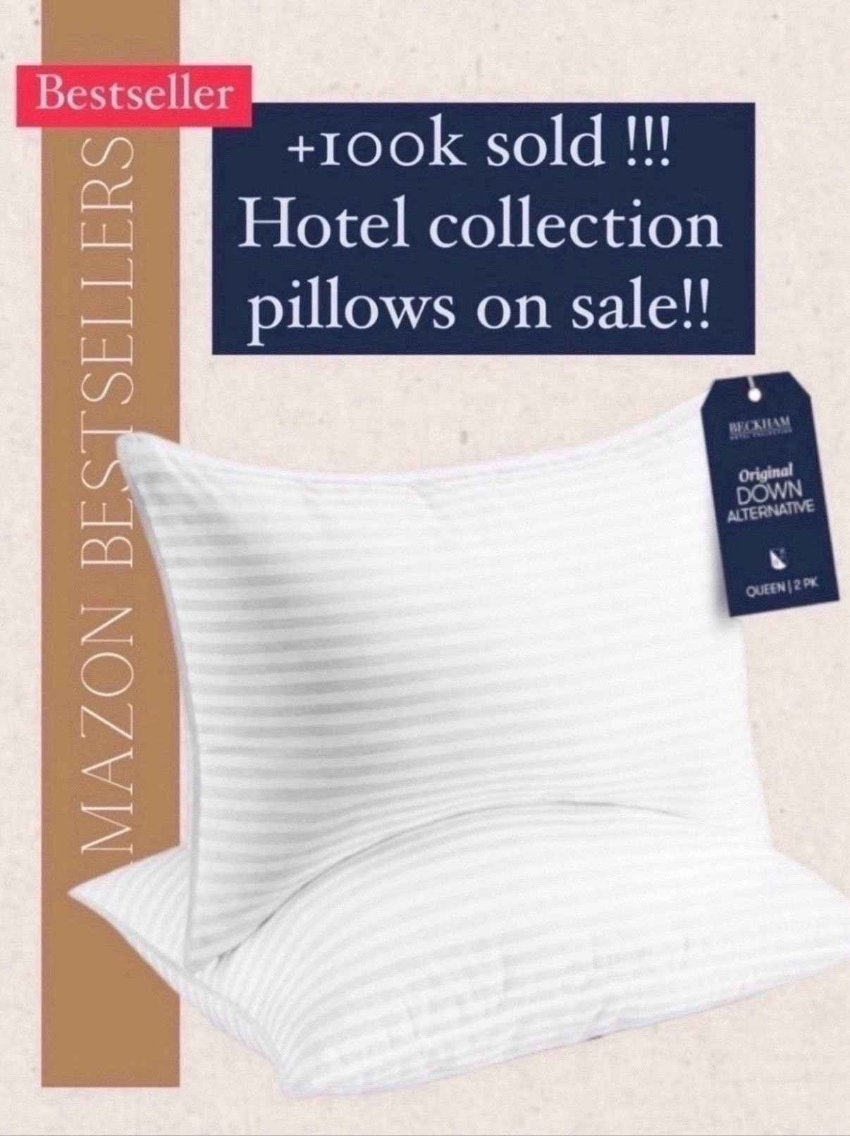 This hotel collection pillow has been a most loved bestseller and if you are in the market for new pillows then you should take a look.  There is a deal on it right now