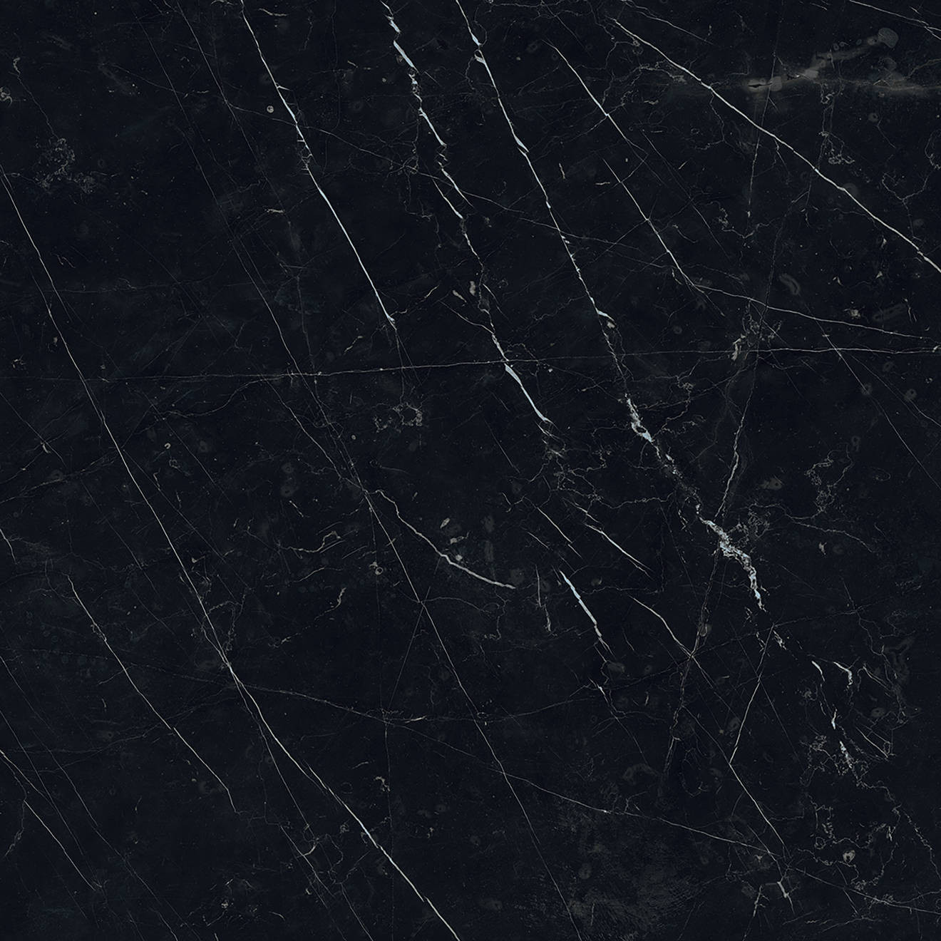 Magnifica The Thirties 30" x 30" - 8mm Honed Porcelain Tile in Nero Marquina | Bedrosians Tile and Stone