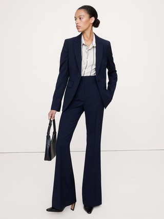 High-Rise Flare Italian Wool Pant | Banana Republic (US)