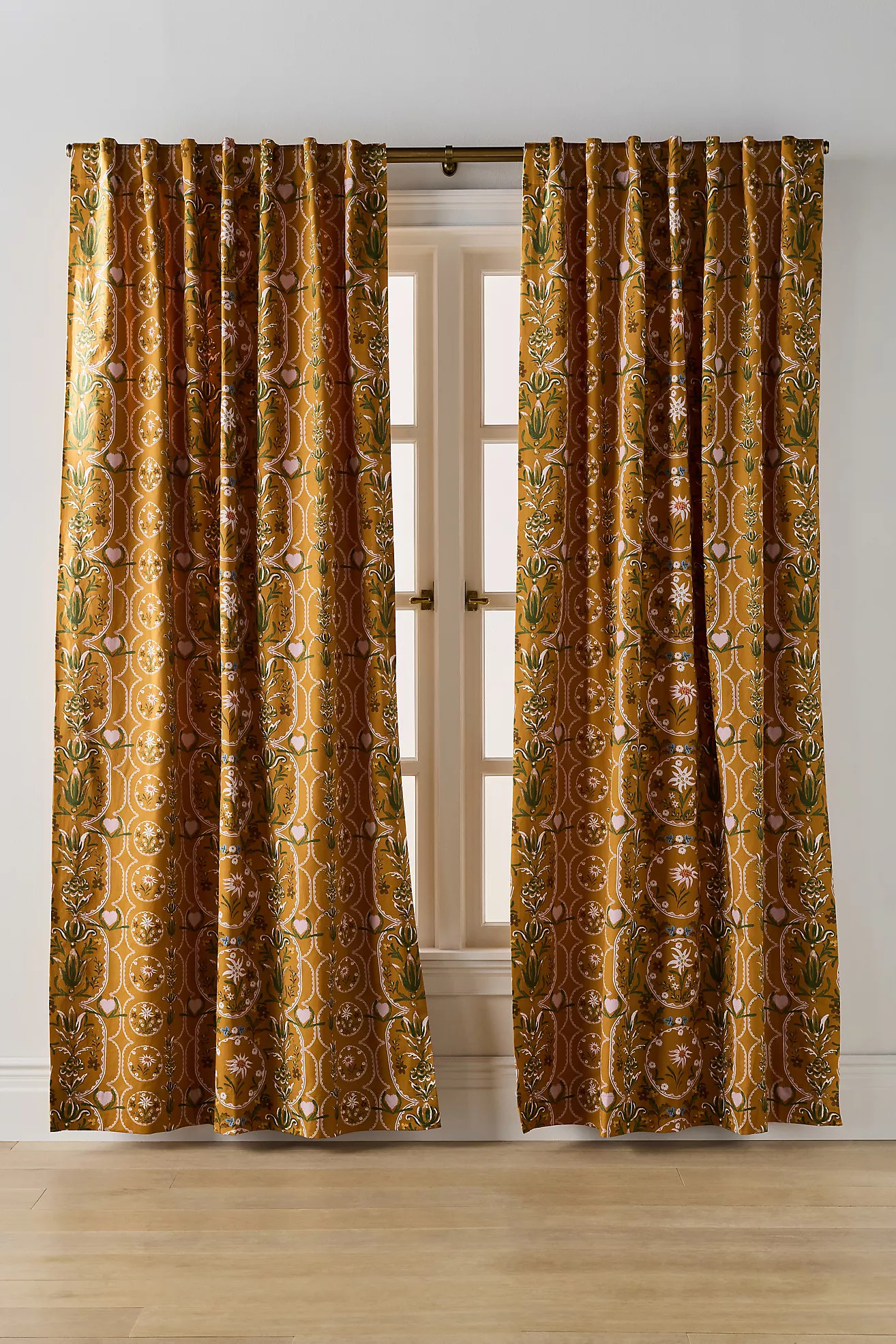 MINDTHEGAP Edelweiss Printed Cotton Curtain | Anthropologie (US)