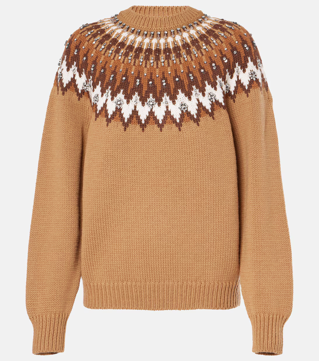 Embellished wool jacquard sweater | Mytheresa (US/CA)