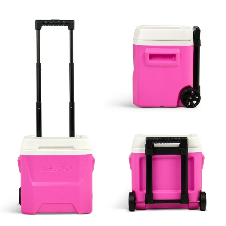 Igloo 16 QT Laguna Ice Chest Cooler with Wheels, Pink | Walmart (US)